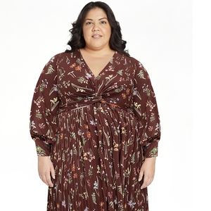 Knot Front Pleated skirt dress